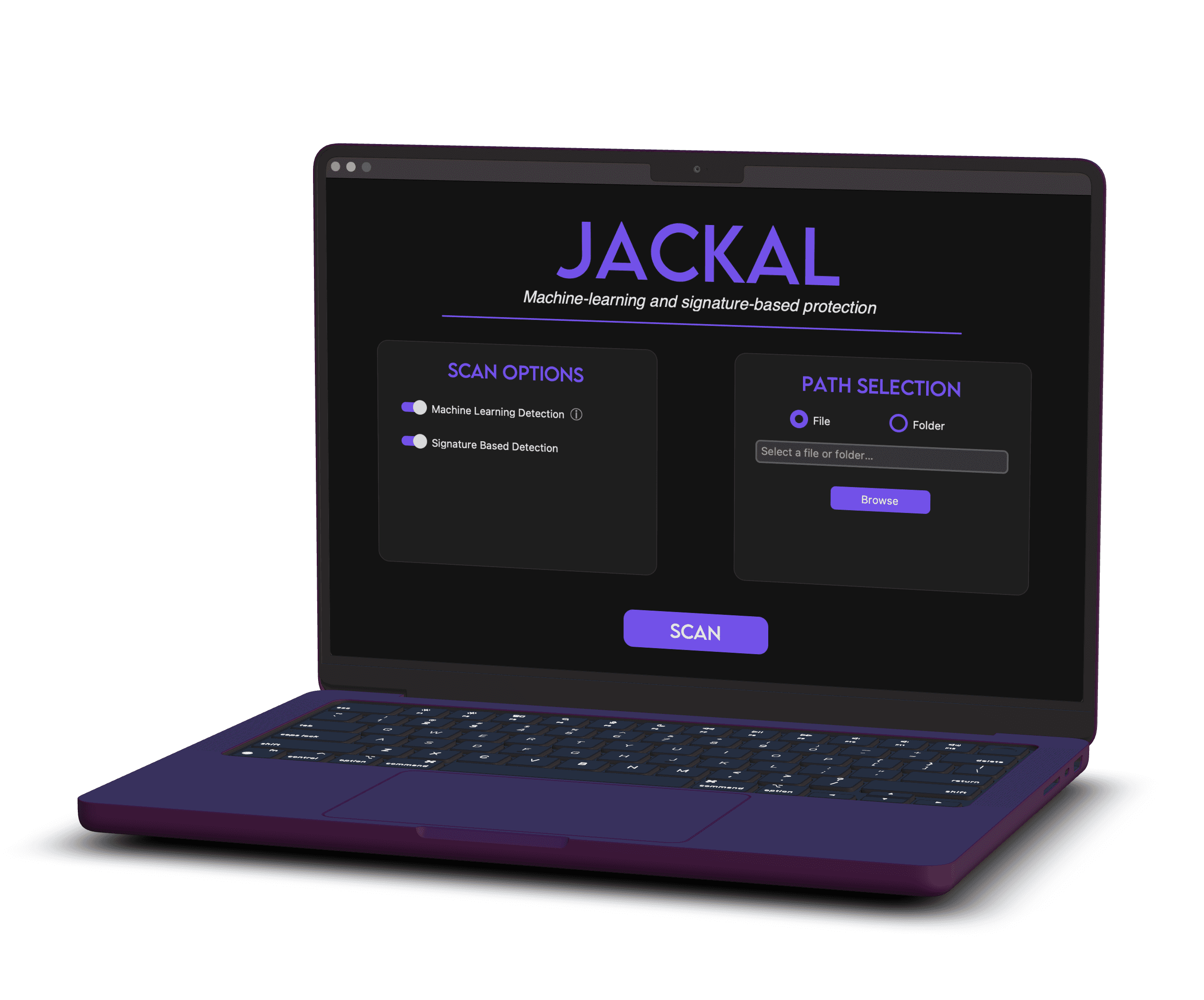 Jackal desktop app mockup
